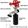 image:imageChapin 4984 TPost Impact Sprinkler 360 Degree Automatic Impact Sprinkler for Small Gardens and Lawns Up to 85ft Coverage Area Red