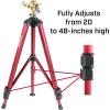 image:imageChapin 4993 Heavy Duty Brass Head Tripod Impact Lawn Sprinkler 360 Degree Coverage for Large Lawns Golf Courses Gardens Adjustable Height Gooseneck Hose Connection Red and Black