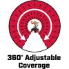 image:imageChapin 4993 Heavy Duty Brass Head Tripod Impact Lawn Sprinkler 360 Degree Coverage for Large Lawns Golf Courses Gardens Adjustable Height Gooseneck Hose Connection Red and Black