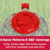 image:imageChapin 4998 8Pattern Metal Circle Sprinkler 360 Degree Sprinkler Head for Small Gardens and Lawns Up to 40 ft Coverage Area Lawn Sprinkler Small Area Yards and Garden Watering RedSilver