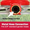 image:imageChapin 4998 8Pattern Metal Circle Sprinkler 360 Degree Sprinkler Head for Small Gardens and Lawns Up to 40 ft Coverage Area Lawn Sprinkler Small Area Yards and Garden Watering RedSilver