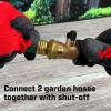 image:imageChapin 69462 Shut Off Hose Coupling Heavy Duty Brass Valve Garden Hose Connector Set of 42pack