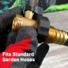 image:imageChapin 69462 Shut Off Hose Coupling Heavy Duty Brass Valve Garden Hose Connector Set of 44pack