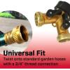 image:imageChapin 69474 HeavyDuty Brass Hose Splitter Hose Connection Fits Standard Garden Hoses Brass Construction with ShutOff Valves YShaped LeakFree Dual Water Flow for Landscaping and Outdoor Use2Pack