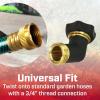 image:imageChapin 69478 Gooseneck Hose Coupling for Lawn amp Garden Sprinklers Zinc and Brass Threaded Connection Rubber Washer Black Set of 22Pack