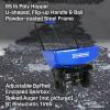 image:imageChapin 8003A 65Pound Made in The USA Residential Salt and Ice Melt Walk Behind Spreader Rear and Side Baffles 9 Tires UShaped Flipup Handle Steel Frame Enclosed Gear Box Blue