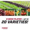 image:imageChapin 8701B Garden Push Seeder Planter with 6 Seed Plates for up to 20 Varieties of Seeds Zinc Plow Blade Row Marker Powder Coated Steel Frame RedBlack