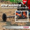 image:imageChapin 8701B Garden Push Seeder Planter with 6 Seed Plates for up to 20 Varieties of Seeds Zinc Plow Blade Row Marker Powder Coated Steel Frame RedBlack