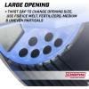 image:imageChapin 8740A 64Ounce Black Poly Hand Shaker Spreader for Turf Fertilizer Grass Seed Salt and Sand YearRound Use Large Grip Handle with 3 Openings for Pellets and Particles