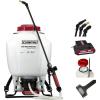 image:imageChapin 63924 Backpack Sprayer 4Gallon 24V BatteryPowered Translucent Poly Tank 6 WideMouth Opening 3Stage Filtration amp Adjustable BrassPoly Nozzles for Fertilizer Weed amp Pest ApplicationsRechargeable