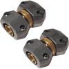 image:imageChapin 69457 Male and Female HeavyDuty Brass Hose Mender Coupling Fits 58 Inch and 34 Inch Garden Hose Repair Fitting Set of 2MaleFemale2pack