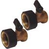 image:imageChapin 69462 Shut Off Hose Coupling Heavy Duty Brass Valve Garden Hose Connector Set of 42pack