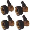 image:imageChapin 69462 Shut Off Hose Coupling Heavy Duty Brass Valve Garden Hose Connector Set of 44pack