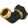 image:imageChapin 69478 Gooseneck Hose Coupling for Lawn amp Garden Sprinklers Zinc and Brass Threaded Connection Rubber Washer Black Set of 21Pack