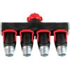 image:imageChapin 69483 Deluxe 4Way Shutoff Hose Connection Fits Standard Garden Hoses Metal and Plastic Construction with ShutOff Valves LeakFree High Volume Water Flow for Landscaping and Outdoor Use