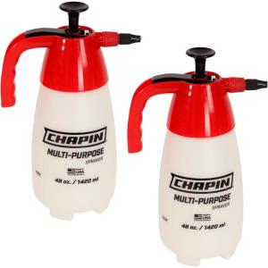 image:imageChapin 10022 Handheld Pump Sprayer 48oz MultiPurpose Translucent Poly Tank WideMouth Opening Adjustable Cone Nozzle amp AntiClog Filter for Weed Fertilizer amp Pest Applications 2 Pack2Pack MultiPurpose