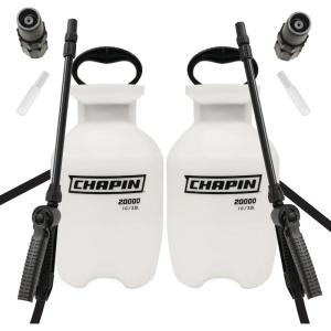 image:imageChapin 20004 Pump Sprayer 1Gallon SureSpray Translucent Tank with an Easy Fill FunnelTop Opening Adjustable Cone Nozzle amp 34 Long Reach Hose Used for Fertilizer Pesticides Weeds amp Pests1 Gallon Sprayer  2 Pack