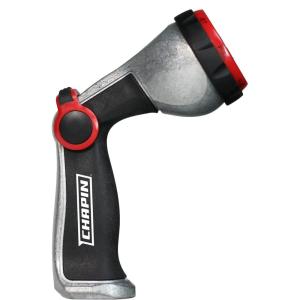 image:imageChapin 4600 Professional Heavy Duty Galvanized Steel 7way Spray Nozzle With Ergonomic Rubber Grip SilverRed3x3x7 inches