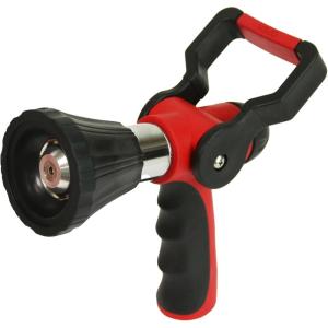 image:imageChapin 4697 Industrial High Flow Firefighter Style Garden Hose Nozzle Classic Fireman Style Grip Nozzle with Threaded Garden Hose Connection Adjustable Twist Nozzle Up to 250 PSI RedBlackFirefighter Water Cannon