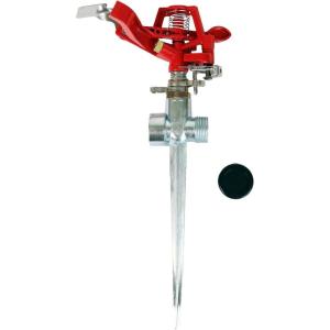 image:imageChapin 4991 Spike Impact Sprinkler 360 Degree Automatic Impact Sprinkler with Yard Spike for Gardens and Lawns Up to 85 ft Coverage Area Lawn Sprinkler Yards and Garden Watering Red