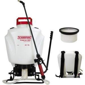 image:imageChapin 61802 4Gallon ProSeries Plus Poly Backpack Sprayer with Foaming Adjustable Nozzle for Fertilizers Herbicides and Pesticides Translucent WhiteSprayer