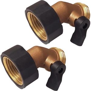 image:imageChapin 69450 Gooseneck Shut Off Hose Coupling Heavy Duty Brass Valve Garden Hose Connector Set of 22pack