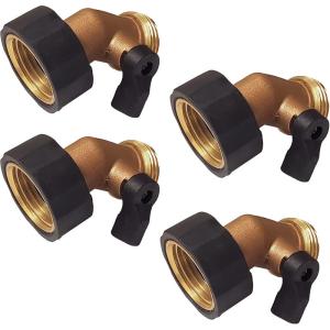 image:imageChapin 69450 Gooseneck Shut Off Hose Coupling Heavy Duty Brass Valve Garden Hose Connector Set of 24pack