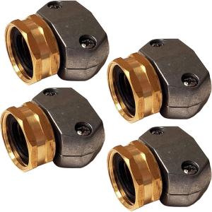 image:imageChapin 69457 Male and Female HeavyDuty Brass Hose Mender Coupling Fits 58 Inch and 34 Inch Garden Hose Repair Fitting Set of 2Female4pack