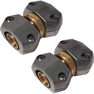 image:imageChapin 69457 Male and Female HeavyDuty Brass Hose Mender Coupling Fits 58 Inch and 34 Inch Garden Hose Repair Fitting Set of 2MaleFemale2pack