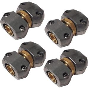 image:imageChapin 69457 Male and Female HeavyDuty Brass Hose Mender Coupling Fits 58 Inch and 34 Inch Garden Hose Repair Fitting Set of 2MaleFemale4pack