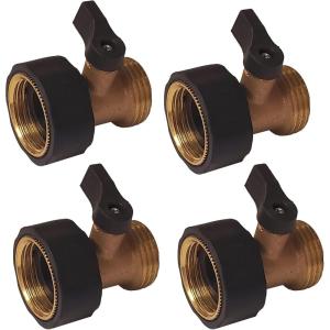 image:imageChapin 69462 Shut Off Hose Coupling Heavy Duty Brass Valve Garden Hose Connector Set of 44pack