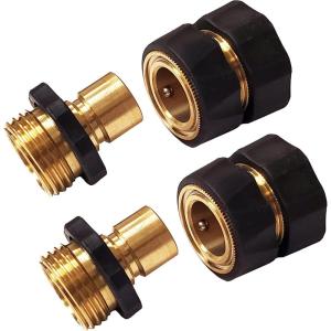 image:imageChapin 69464 Male Garden Hose QuickConnect Fittings Heavy Duty Valve Garden Hose Connector Set of 4MaleFemale2pack