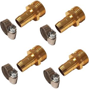 image:imageChapin 69470 Female Garden Hose Repair Connector with Clamps Hose Mender Fittings Set of 4Male4pack