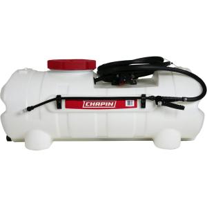 image:imageChapin 97400E Made in the USA 25 Gallon ATVUTV 12 Volt Mounted Spot Sprayer With 5 Inch Wide Mouth High Performing 12 V Diaphragm Pump and Filtration System and 18 Inch Spray Wand Translucent White15Gallon
