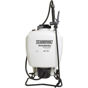 image:imageChapin International 60124 4Gallon 20V Internal Battery Rechargeable Backpack Sprayer Made in The USA 1Pack Translucent WhiteBackpack