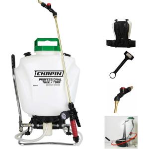 image:imageChapin International Chapin 62000 TreeTurf Pro Commercial Backpack Sprayer with Control Flow Valve Technology for Fertilizer Herbicides and Pesticides 4 gal Translucent White