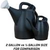 image:imageChapin 47998 Watering Can 2 Gallon Indoor and Outdoor Plants Lawn Garden Removable Nozzle DripFree Sprinkler Head Recycled Plastic Black05 Gallons