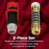 image:imageChapin 69481 Deluxe 1Way Shutoff Hose Connection with KinkFree Extension Fits Standard Garden Hoses Metal and Plastic Construction with ShutOff Valves LeakFree High Volume Water Flow