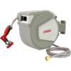 image:imageChapin 5997 Garden Hose Reel 65feet Retractable Wall Mounted HeavyDuty Case 180 Swivel Frame Mount Automatic Retract Locking Hose 10 Position Metal Garden Hose Spray Nozzle