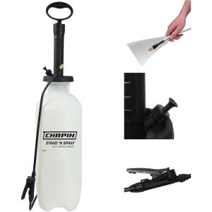 image:imageChapin 29002 Made in The USA 2Gallon Stand N Spray No Bend Pressure Pump Tank Sprayer for Lawn and Garden Insects Pest and Weeds Translucent White3 gal