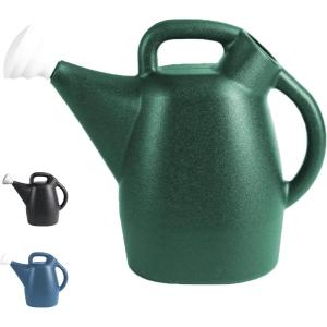 image:imageChapin 48010 Watering Can 2 Gallon Indoor and Outdoor Plants Lawn Garden Removable Nozzle DripFree Sprinkler Head Recycled Plastic Blue2 Gallons  Green