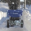 image:imageChapin 8201A Made in The USA 80Pound Sure Spread Salt and Ice Melt Walk Behind Spreader Front and Side Baffles 12 Tires UShaped Flipup Handle Steel Frame Enclosed Gear Box Blue